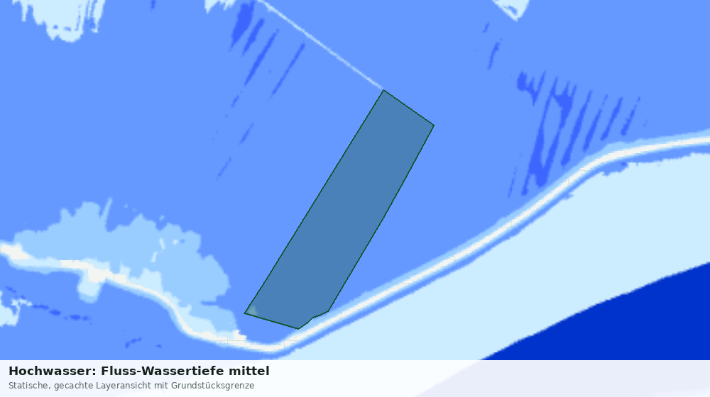 Statische Kartenansicht: Hochwasser: Fluss-Wassertiefe mittel