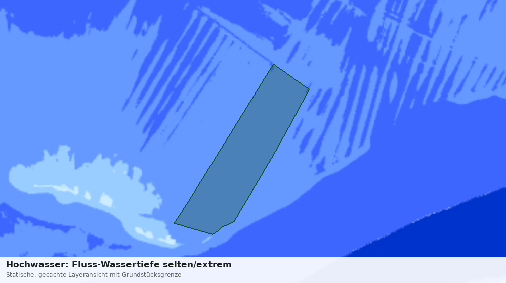 Statische Kartenansicht: Hochwasser: Fluss-Wassertiefe selten/extrem