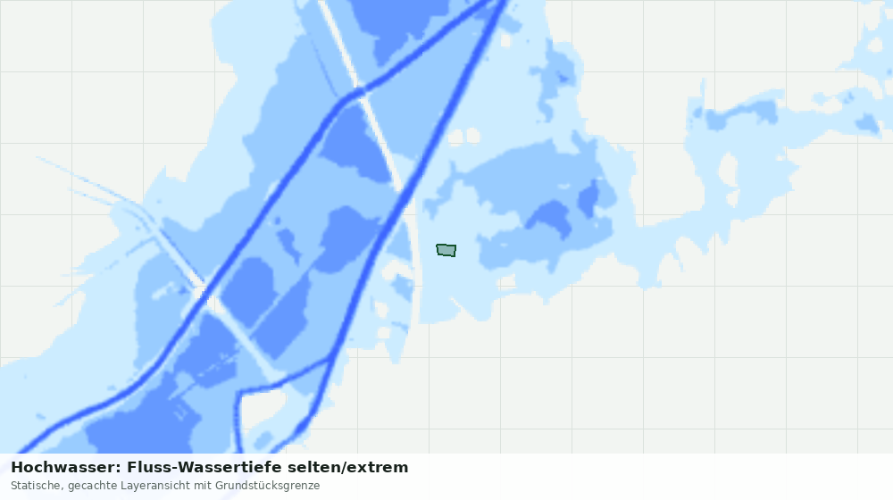Statische Kartenansicht: Hochwasser: Fluss-Wassertiefe selten/extrem