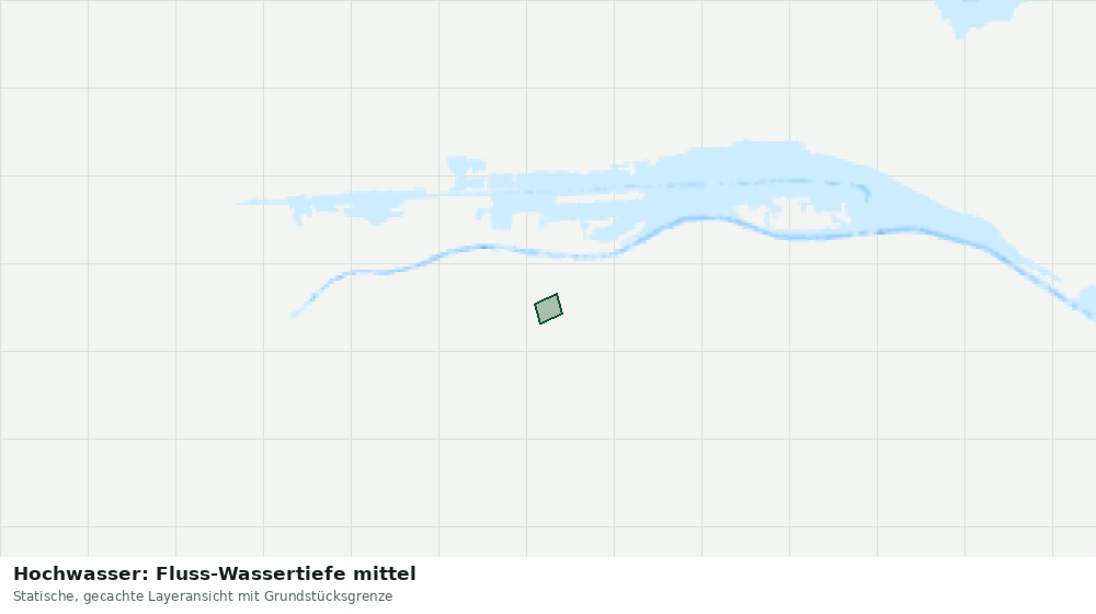 Statische Kartenansicht: Hochwasser: Fluss-Wassertiefe mittel