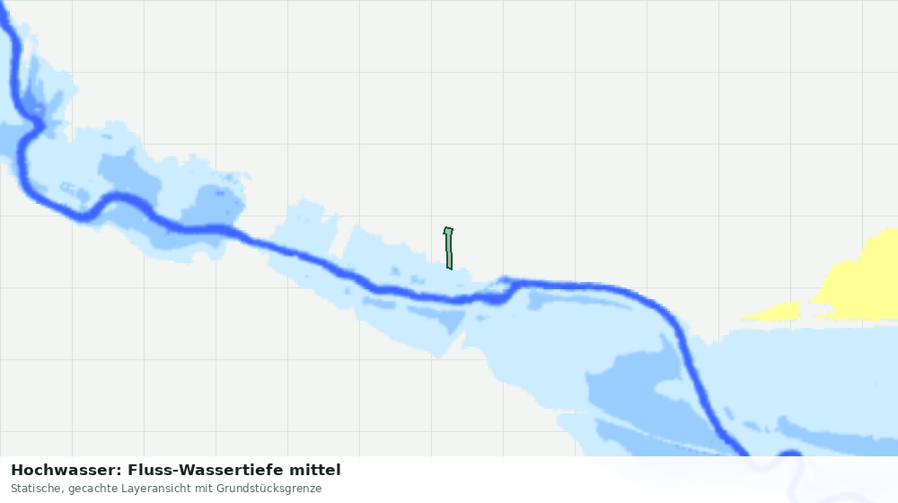 Statische Kartenansicht: Hochwasser: Fluss-Wassertiefe mittel