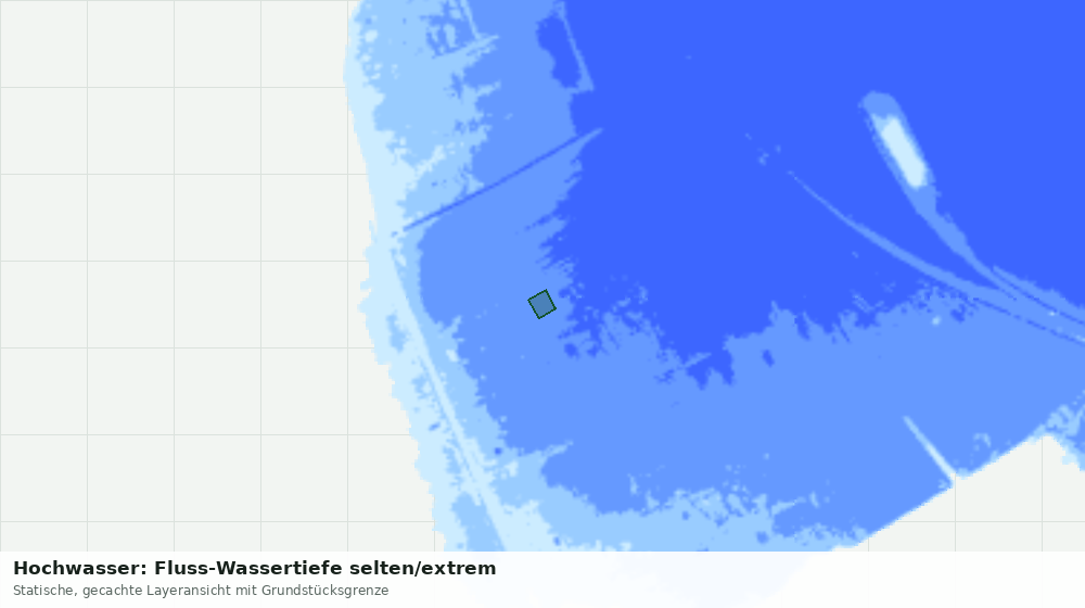 Statische Kartenansicht: Hochwasser: Fluss-Wassertiefe selten/extrem