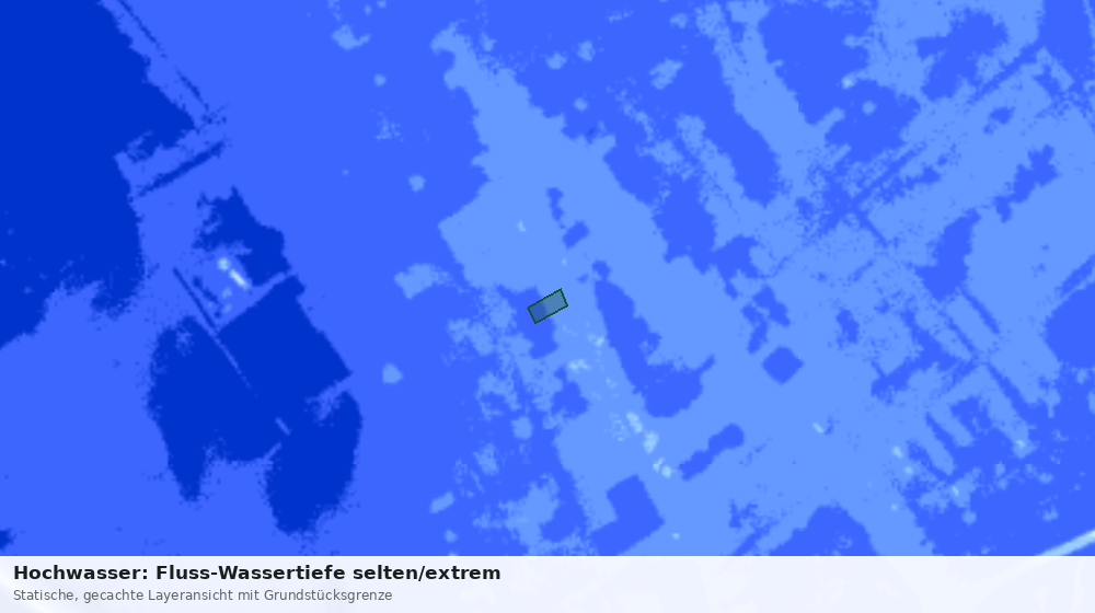Statische Kartenansicht: Hochwasser: Fluss-Wassertiefe selten/extrem
