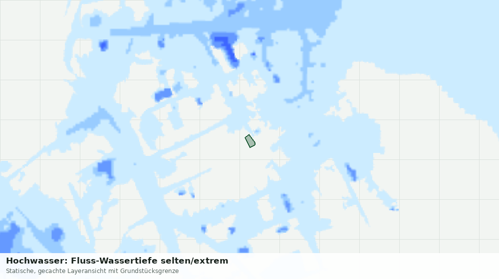 Statische Kartenansicht: Hochwasser: Fluss-Wassertiefe selten/extrem
