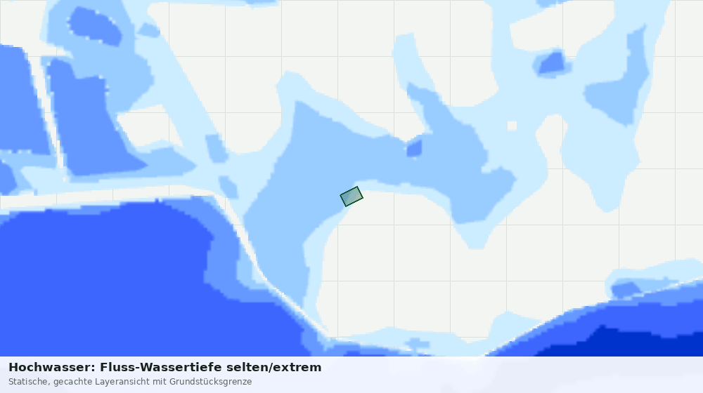 Statische Kartenansicht: Hochwasser: Fluss-Wassertiefe selten/extrem