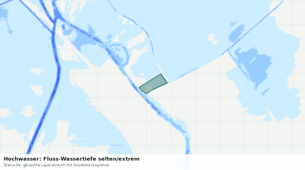 Statische Kartenansicht: Hochwasser: Fluss-Wassertiefe selten/extrem