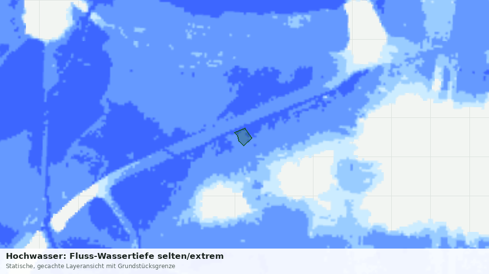 Statische Kartenansicht: Hochwasser: Fluss-Wassertiefe selten/extrem