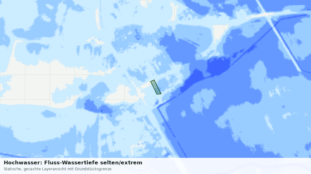 Statische Kartenansicht: Hochwasser: Fluss-Wassertiefe selten/extrem