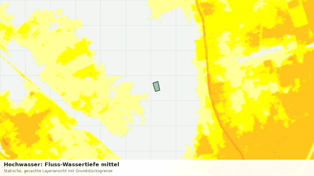 Statische Kartenansicht: Hochwasser: Fluss-Wassertiefe mittel