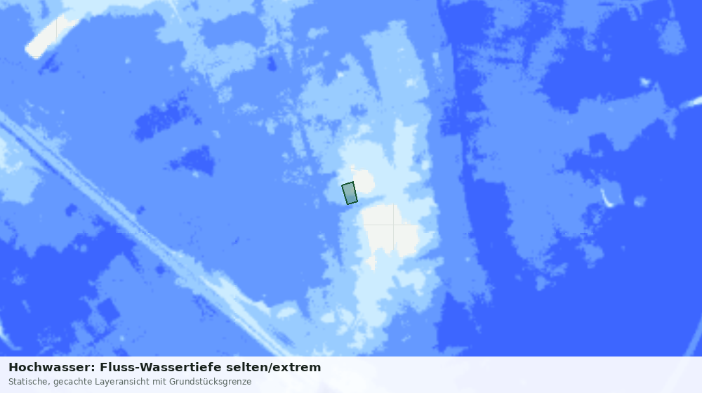 Statische Kartenansicht: Hochwasser: Fluss-Wassertiefe selten/extrem