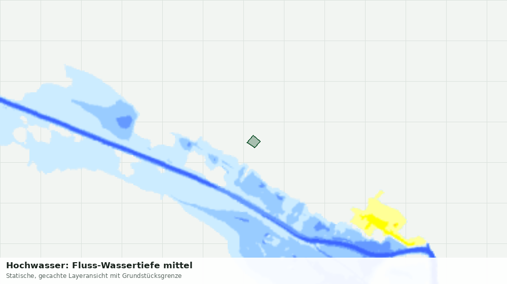 Statische Kartenansicht: Hochwasser: Fluss-Wassertiefe mittel