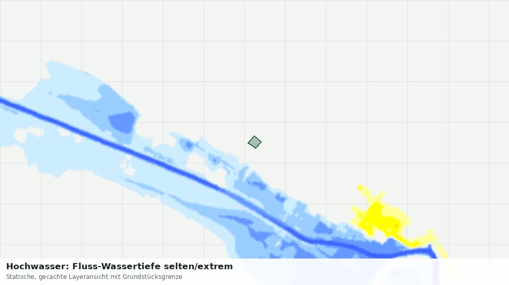 Statische Kartenansicht: Hochwasser: Fluss-Wassertiefe selten/extrem