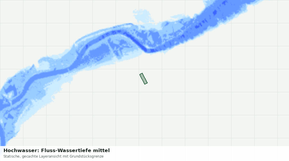 Statische Kartenansicht: Hochwasser: Fluss-Wassertiefe mittel