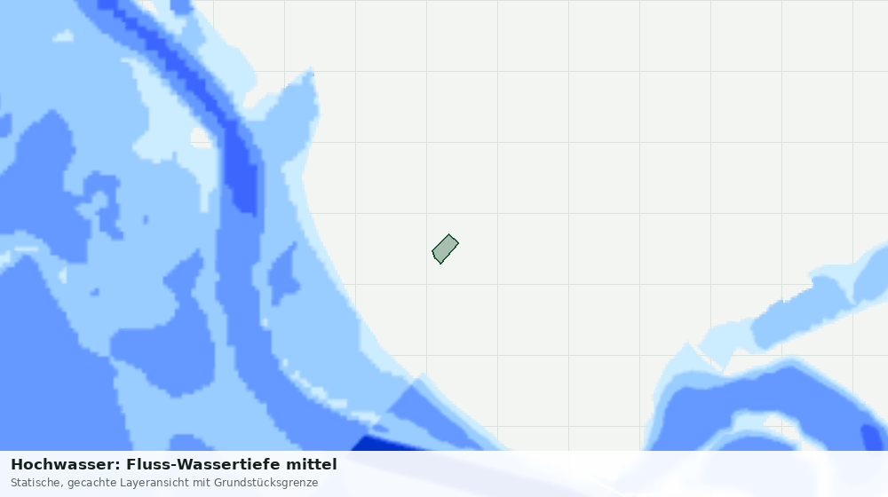 Statische Kartenansicht: Hochwasser: Fluss-Wassertiefe mittel