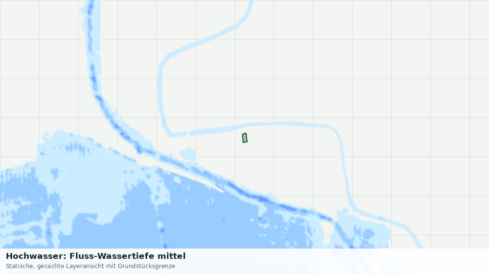 Statische Kartenansicht: Hochwasser: Fluss-Wassertiefe mittel