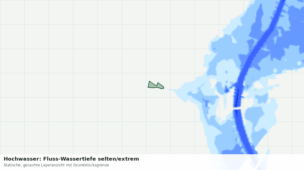 Statische Kartenansicht: Hochwasser: Fluss-Wassertiefe selten/extrem