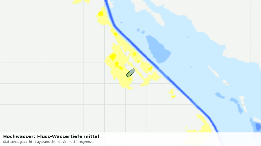 Statische Kartenansicht: Hochwasser: Fluss-Wassertiefe mittel