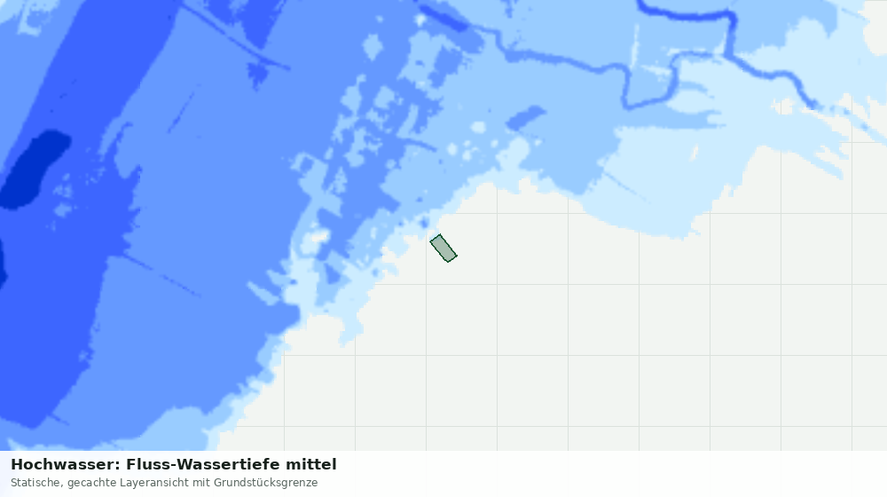 Statische Kartenansicht: Hochwasser: Fluss-Wassertiefe mittel