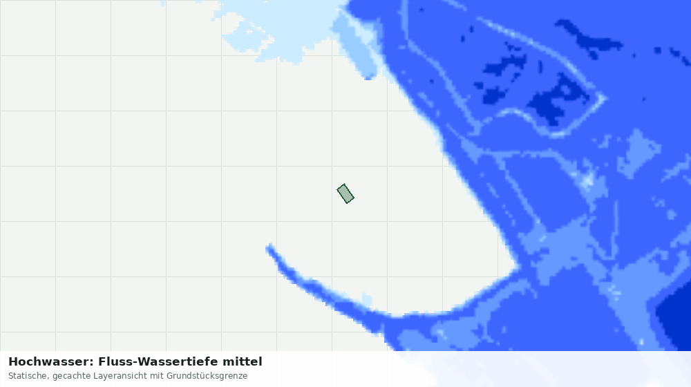 Statische Kartenansicht: Hochwasser: Fluss-Wassertiefe mittel