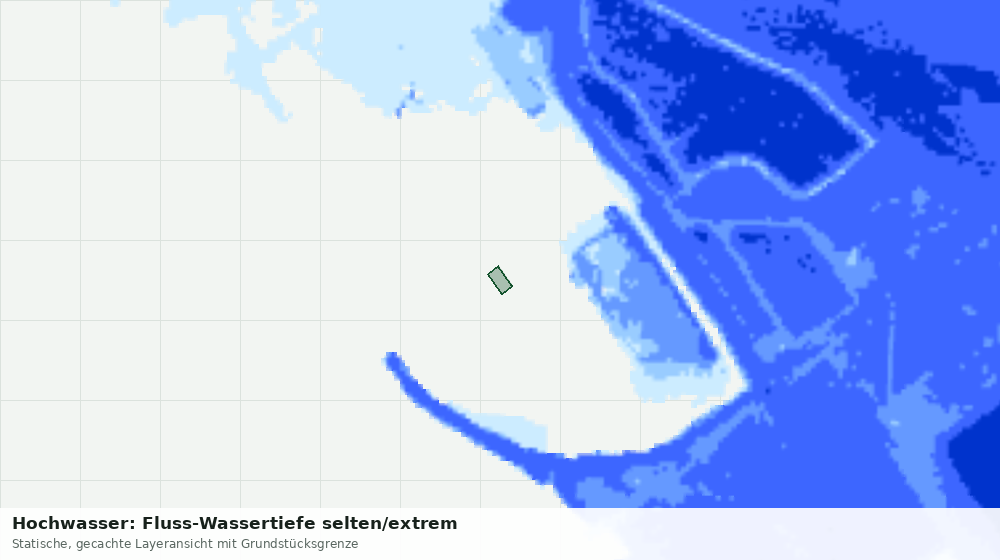 Statische Kartenansicht: Hochwasser: Fluss-Wassertiefe selten/extrem