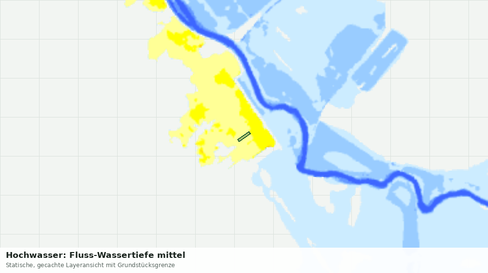 Statische Kartenansicht: Hochwasser: Fluss-Wassertiefe mittel