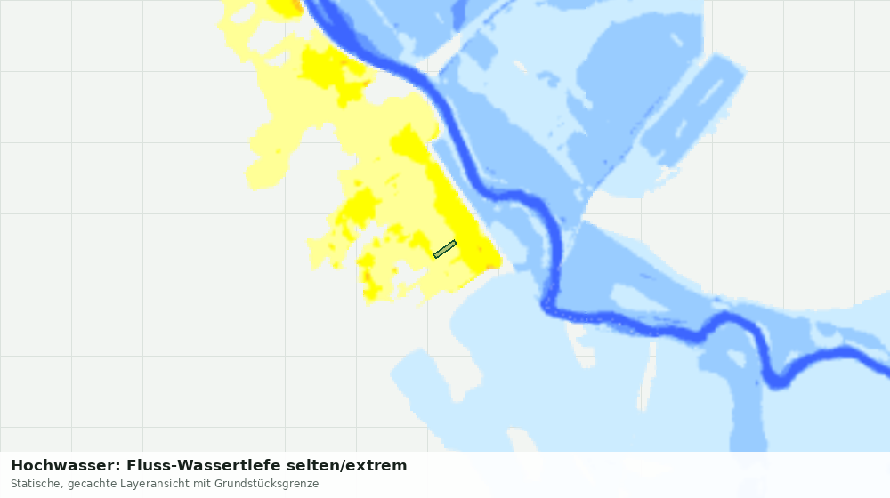Statische Kartenansicht: Hochwasser: Fluss-Wassertiefe selten/extrem
