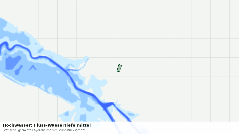 Statische Kartenansicht: Hochwasser: Fluss-Wassertiefe mittel