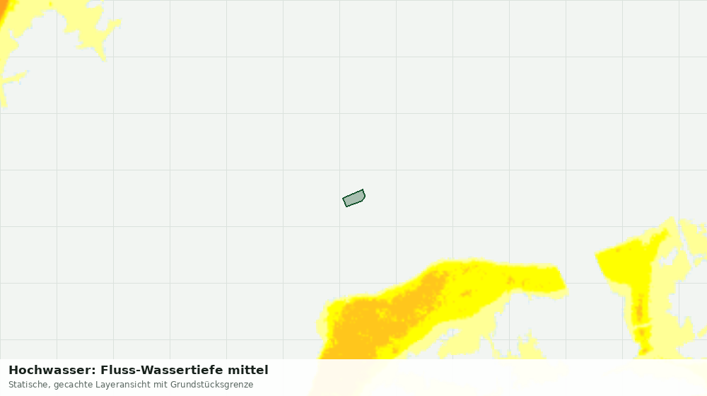 Statische Kartenansicht: Hochwasser: Fluss-Wassertiefe mittel