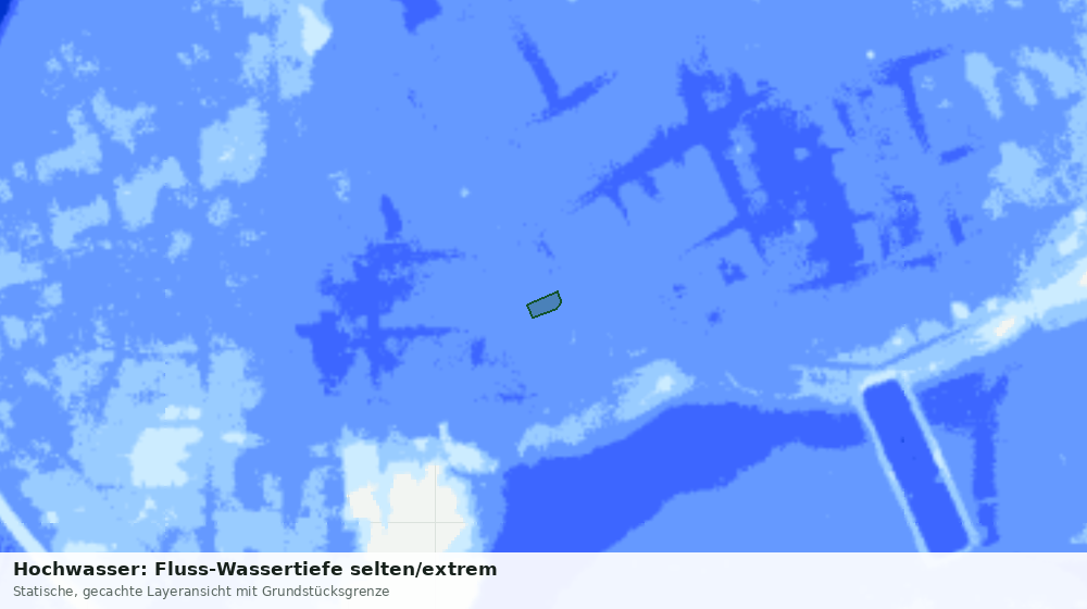 Statische Kartenansicht: Hochwasser: Fluss-Wassertiefe selten/extrem