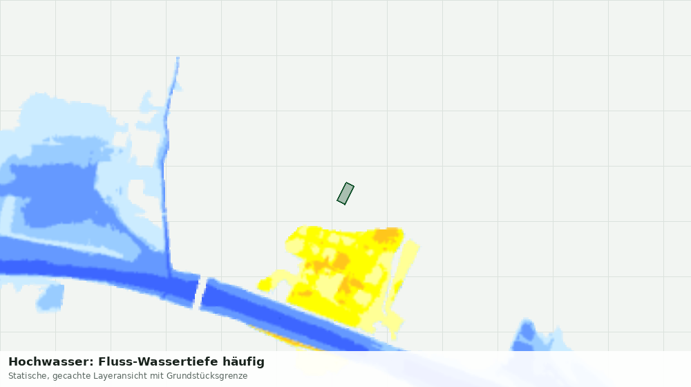 Statische Kartenansicht: Hochwasser: Fluss-Wassertiefe häufig
