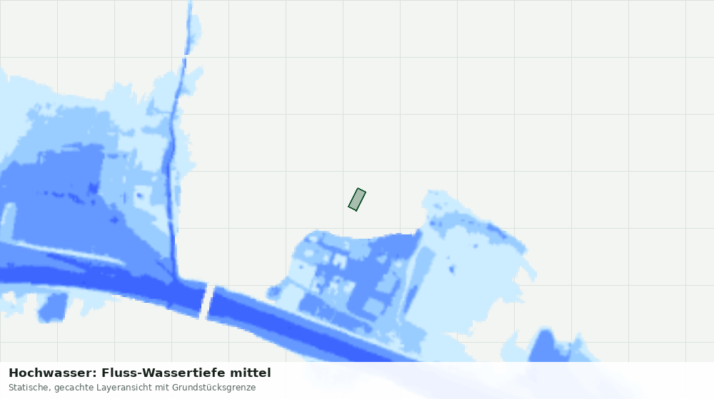 Statische Kartenansicht: Hochwasser: Fluss-Wassertiefe mittel