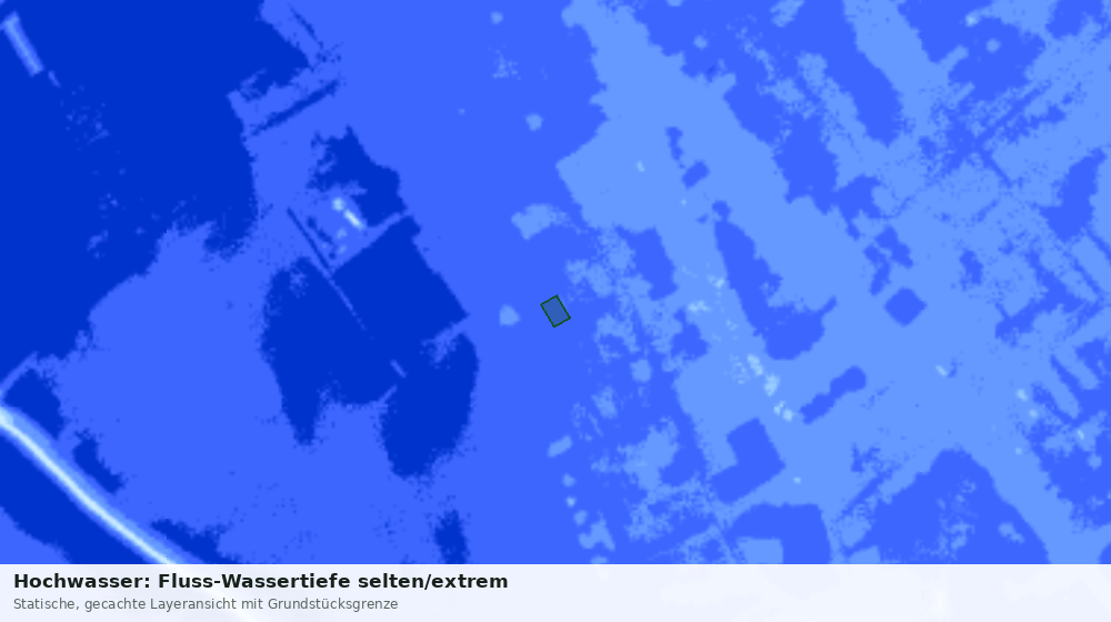 Statische Kartenansicht: Hochwasser: Fluss-Wassertiefe selten/extrem