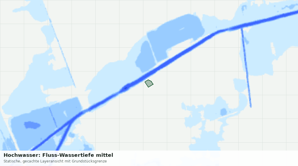 Statische Kartenansicht: Hochwasser: Fluss-Wassertiefe mittel