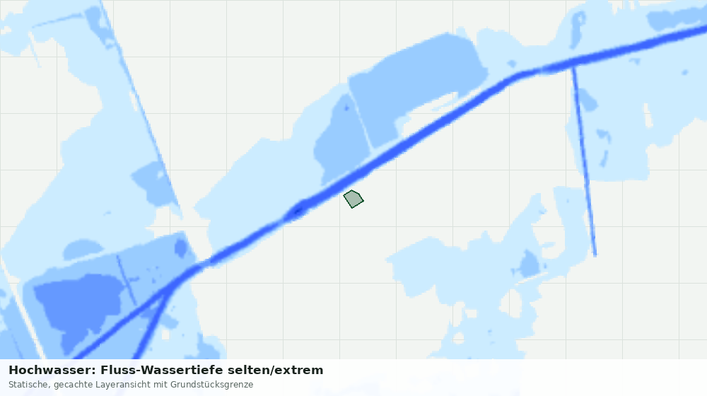 Statische Kartenansicht: Hochwasser: Fluss-Wassertiefe selten/extrem