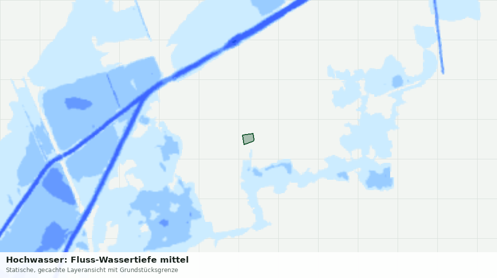 Statische Kartenansicht: Hochwasser: Fluss-Wassertiefe mittel