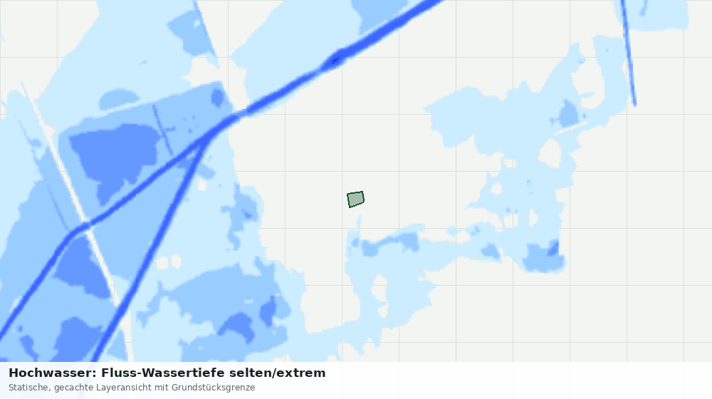 Statische Kartenansicht: Hochwasser: Fluss-Wassertiefe selten/extrem