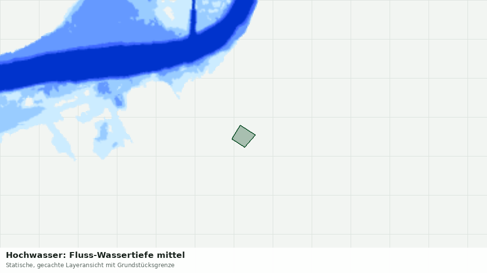 Statische Kartenansicht: Hochwasser: Fluss-Wassertiefe mittel