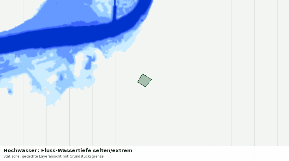 Statische Kartenansicht: Hochwasser: Fluss-Wassertiefe selten/extrem