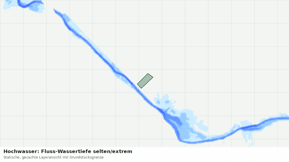 Statische Kartenansicht: Hochwasser: Fluss-Wassertiefe selten/extrem