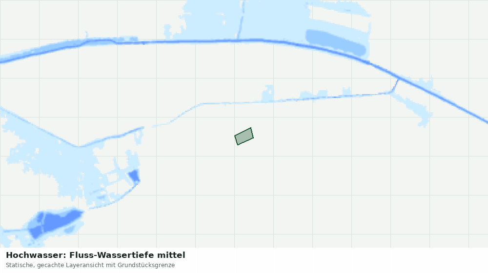 Statische Kartenansicht: Hochwasser: Fluss-Wassertiefe mittel