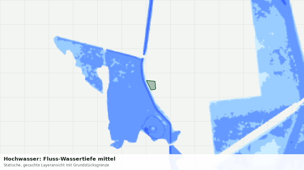 Statische Kartenansicht: Hochwasser: Fluss-Wassertiefe mittel