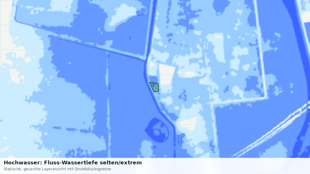 Statische Kartenansicht: Hochwasser: Fluss-Wassertiefe selten/extrem
