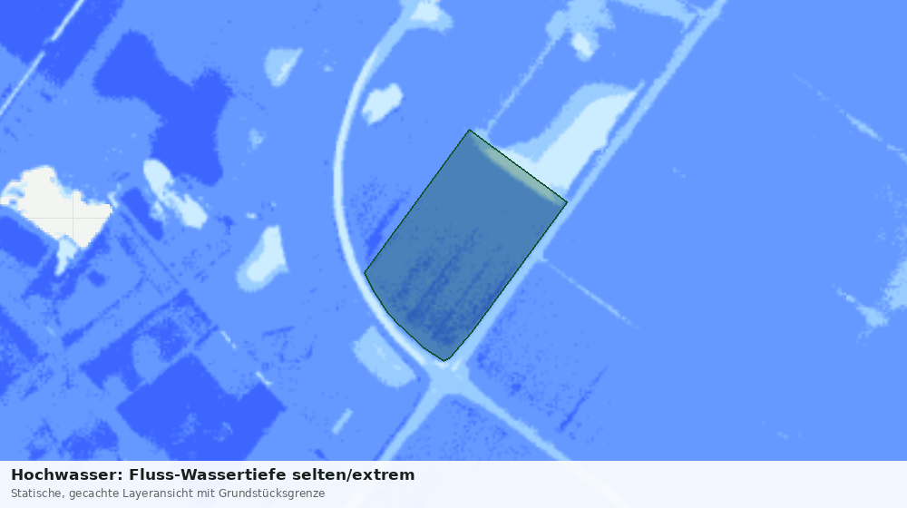 Statische Kartenansicht: Hochwasser: Fluss-Wassertiefe selten/extrem