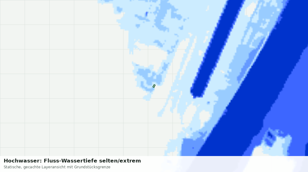 Statische Kartenansicht: Hochwasser: Fluss-Wassertiefe selten/extrem