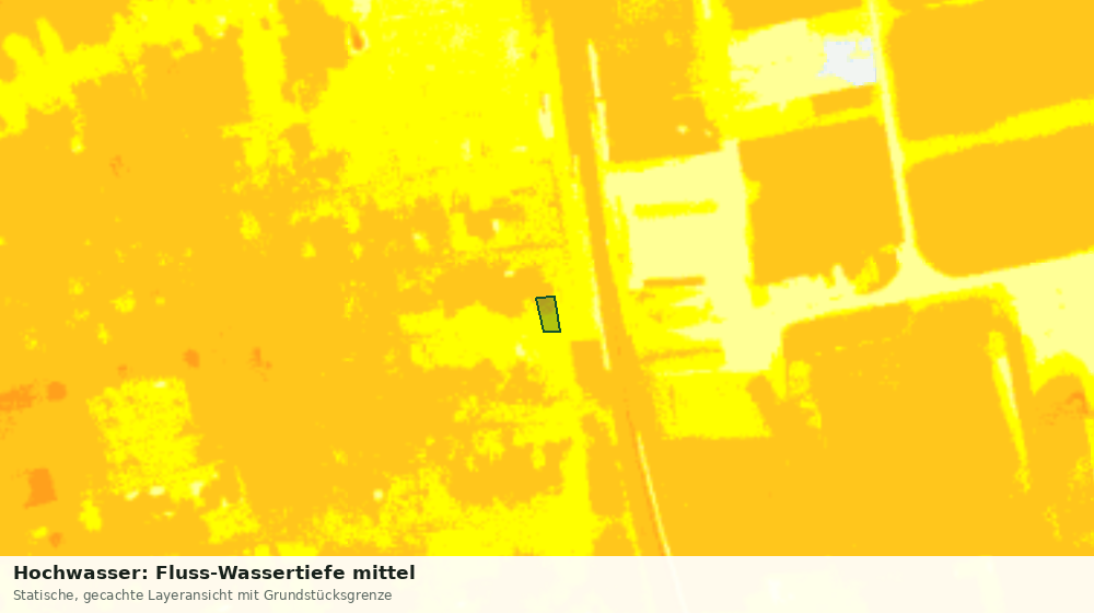 Statische Kartenansicht: Hochwasser: Fluss-Wassertiefe mittel