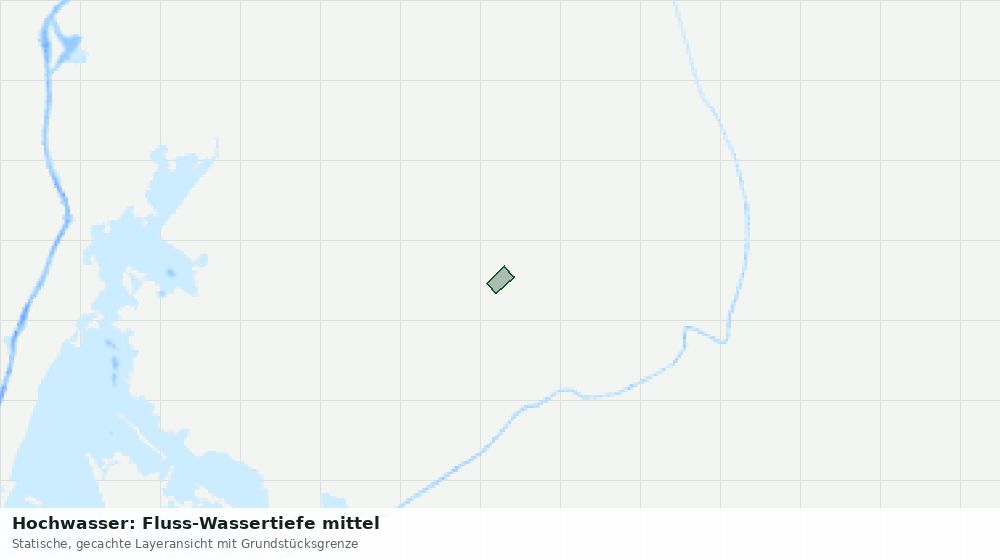 Statische Kartenansicht: Hochwasser: Fluss-Wassertiefe mittel