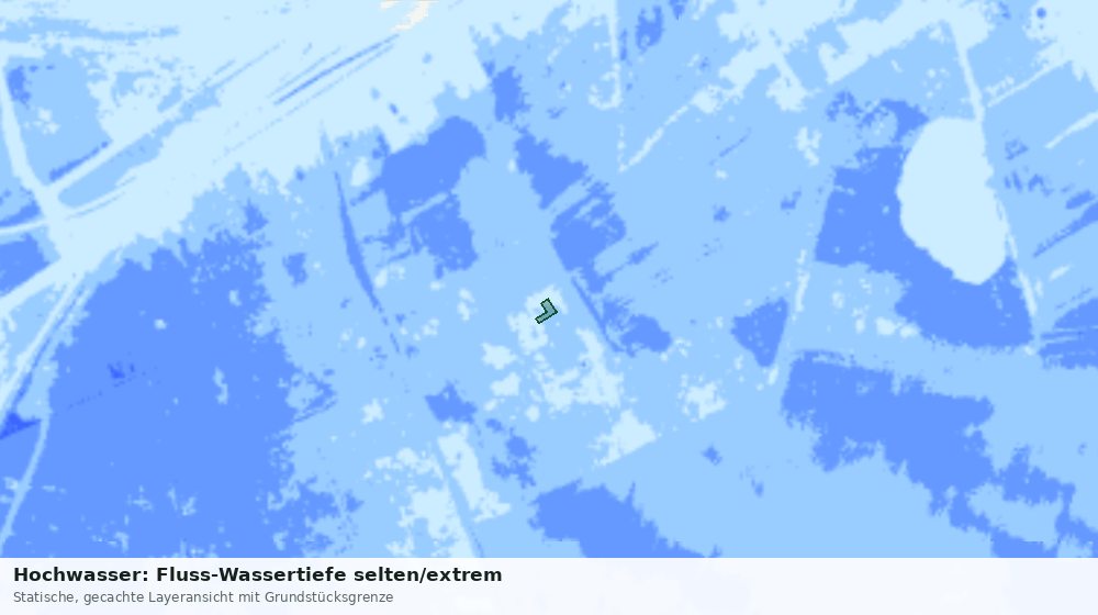 Statische Kartenansicht: Hochwasser: Fluss-Wassertiefe selten/extrem