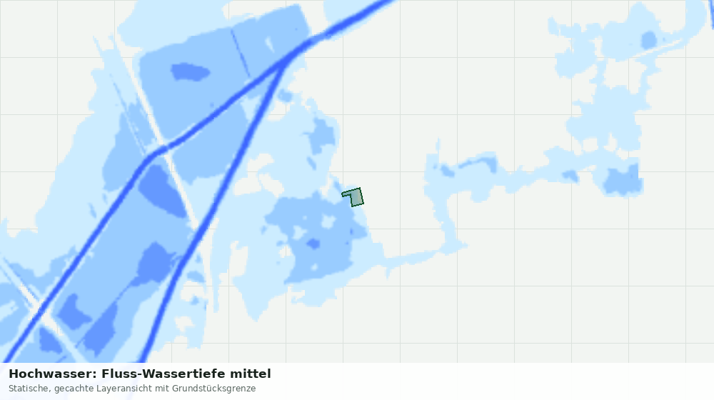 Statische Kartenansicht: Hochwasser: Fluss-Wassertiefe mittel