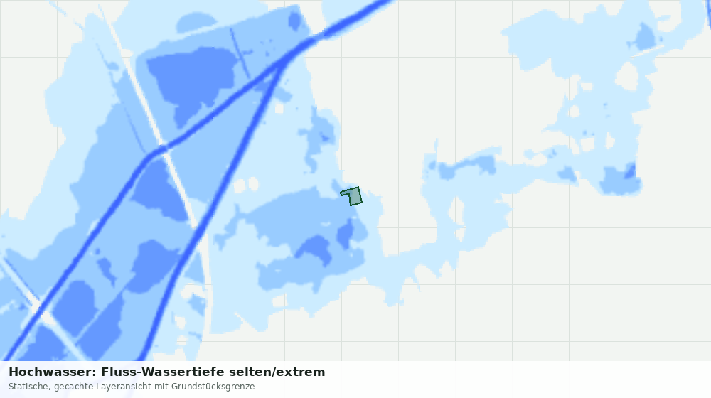 Statische Kartenansicht: Hochwasser: Fluss-Wassertiefe selten/extrem