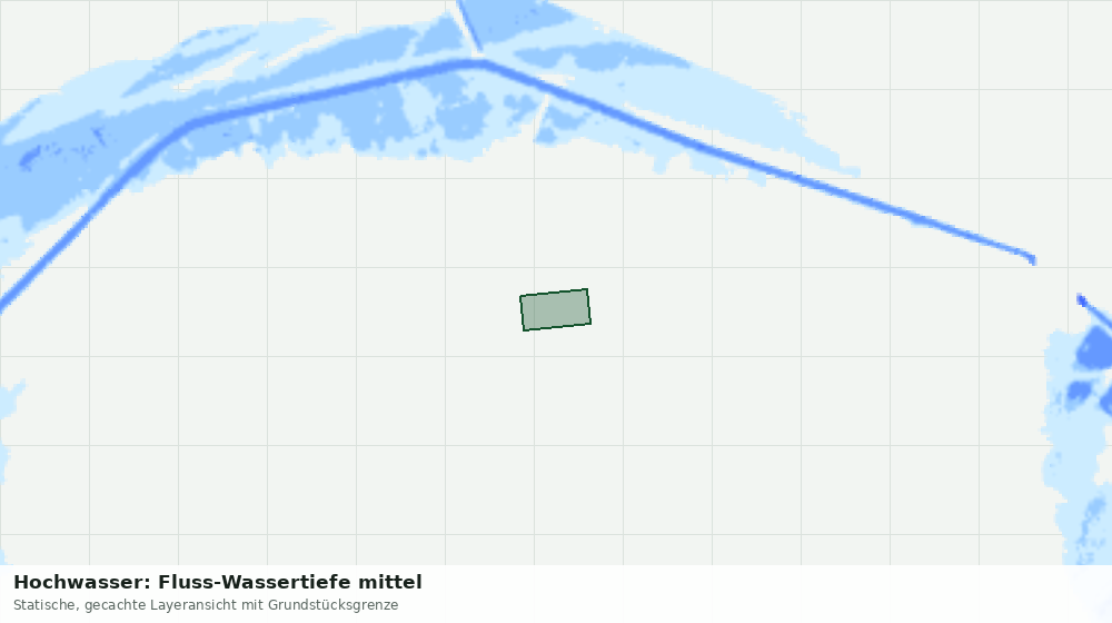 Statische Kartenansicht: Hochwasser: Fluss-Wassertiefe mittel